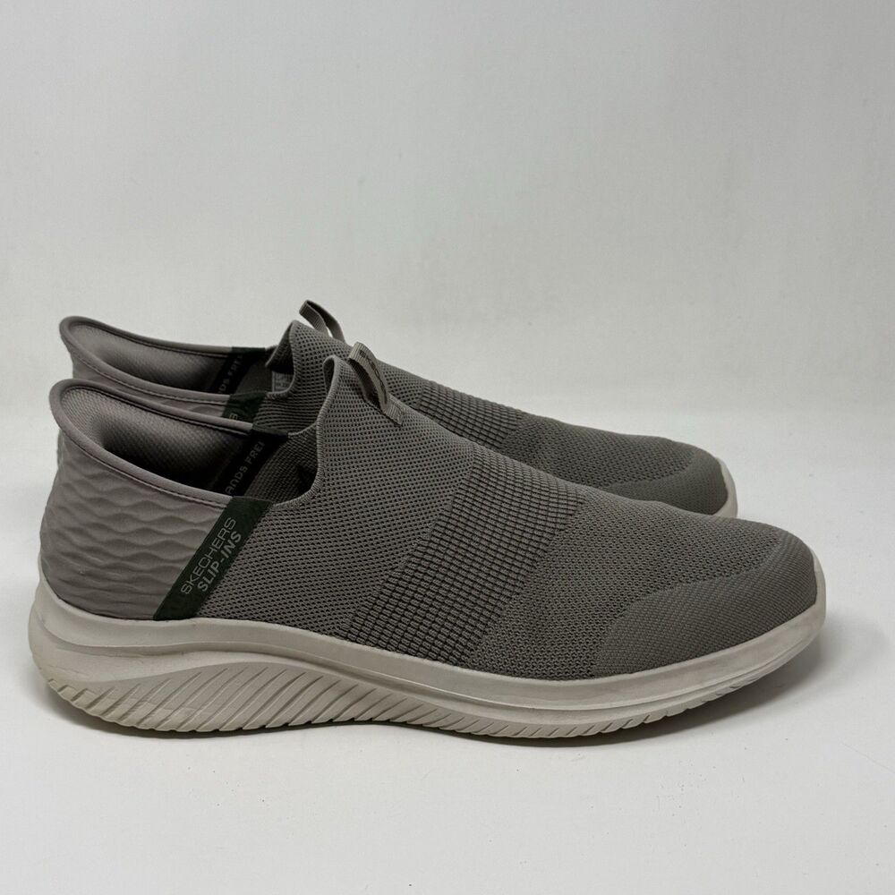 Skechers Ultra Flex 3.0 Slip Ins Sneakers Mens 15 Taupe Brown Stretch Fit Shoes